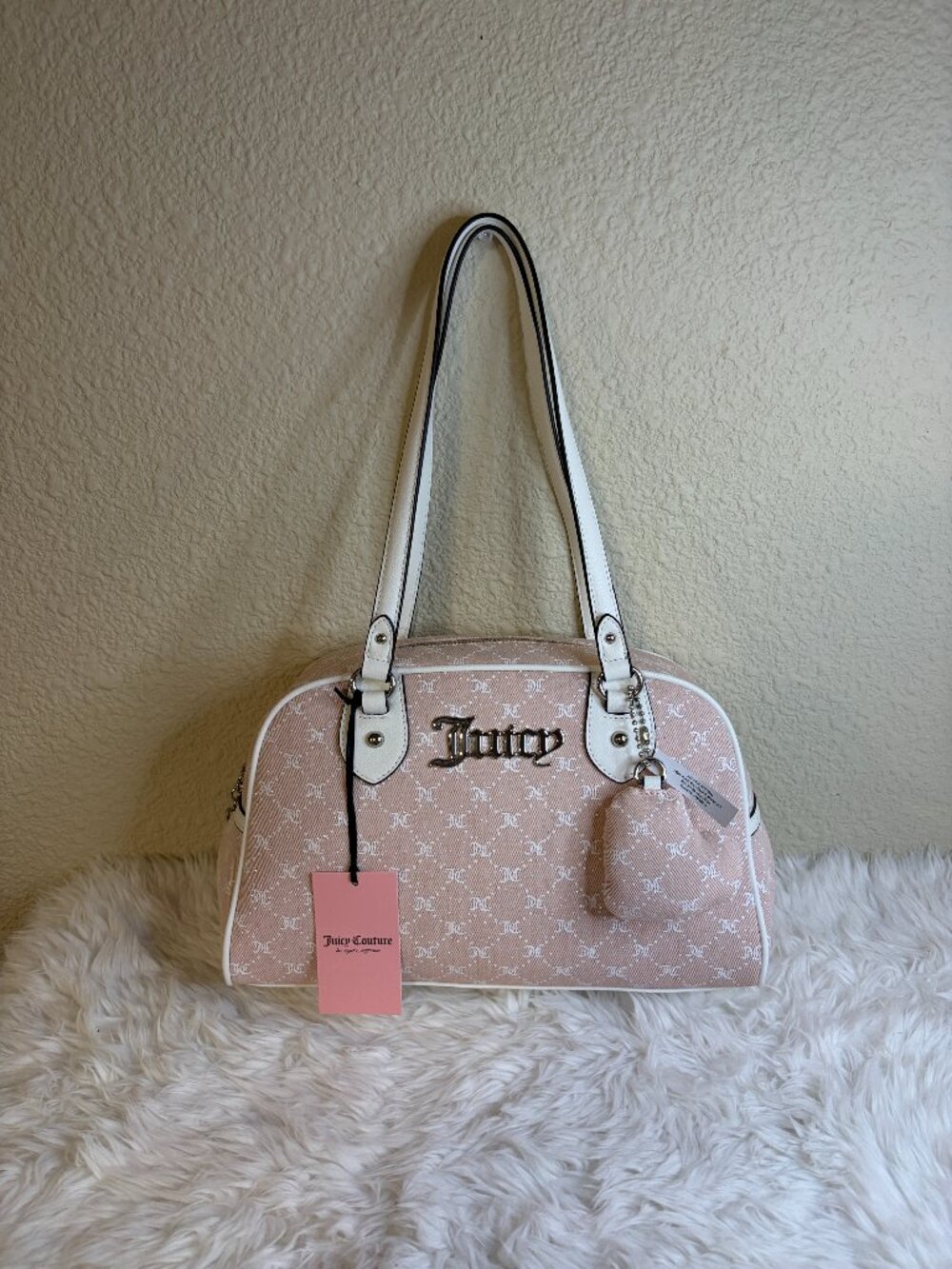 NEW RELEASE Juicy Couture She’s the Moment Glitter Shimmer Bowler Bag NWT